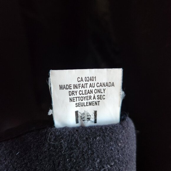 🇨🇦 Vintage Navy Wool Cashmere Coat Made in Canada - Size 10 - Picture 7 of 9